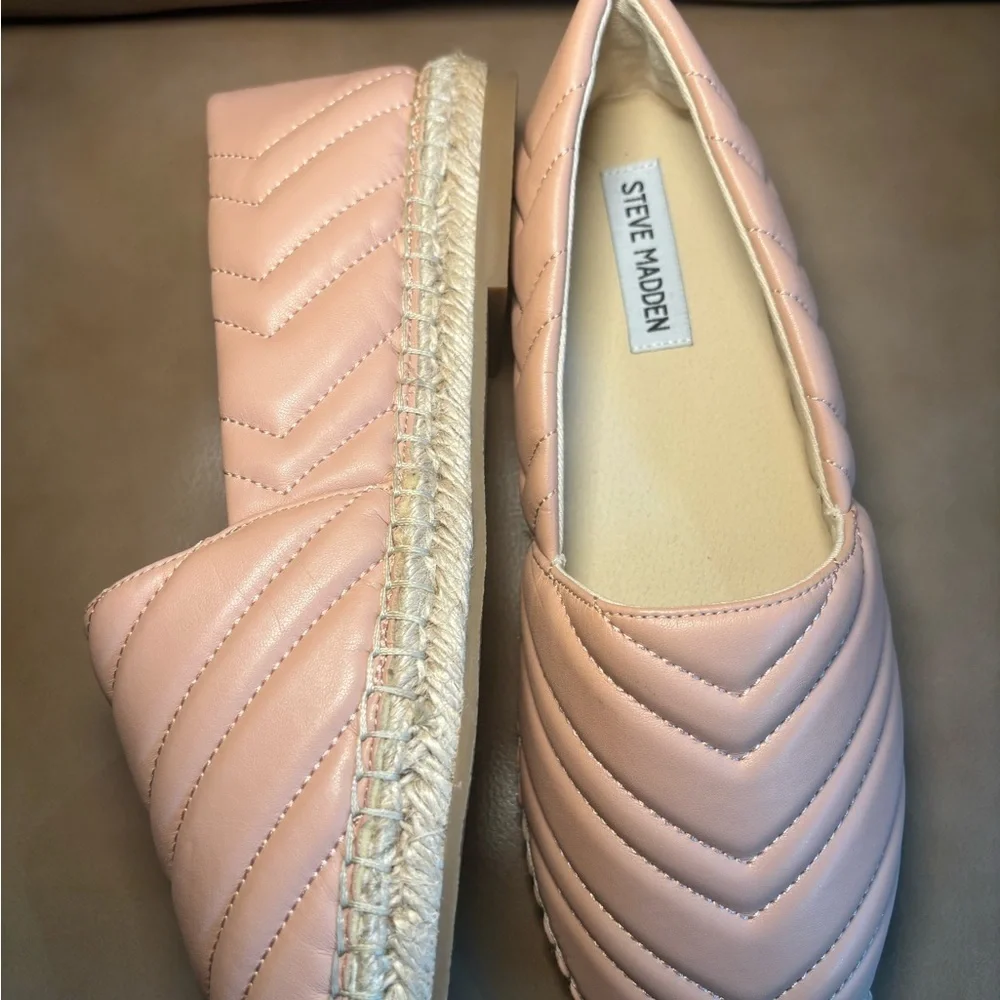 Steve Madden Blush Quilted Espadrilles